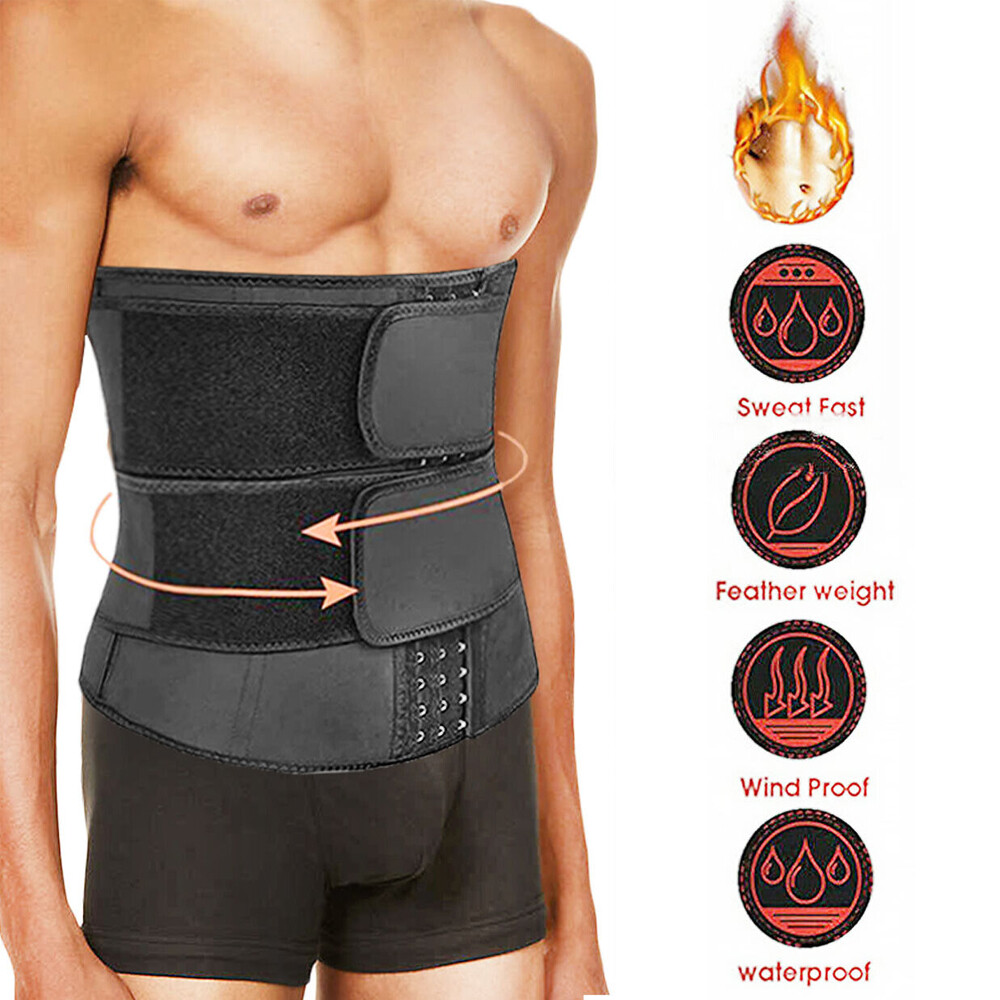 Men Women Neoprene Waist Cinchers Weight Loss Trimmer Belt Anti-Humpback Wrap