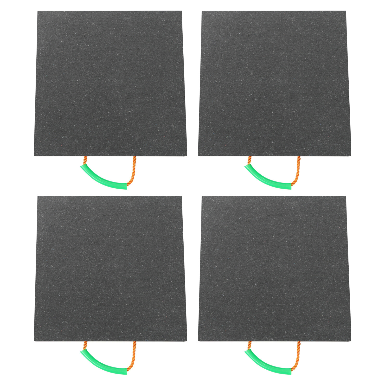 4pcs Set Heavy Duty Stabilizing Blocks, Square Support Pads with Handle Black US