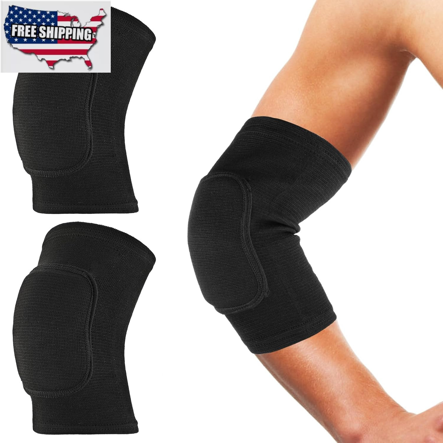 Compression Elbow Pads Arm Brace Support Fitness Arm Knee Protector Volleyball B