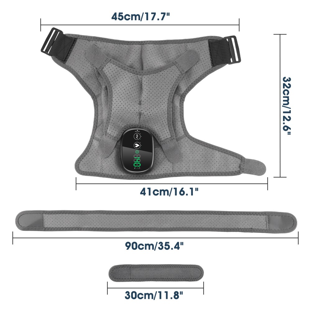 1-4x Electric Heated Shoulder Joint Brace Support Vibration Relief Pain Massager