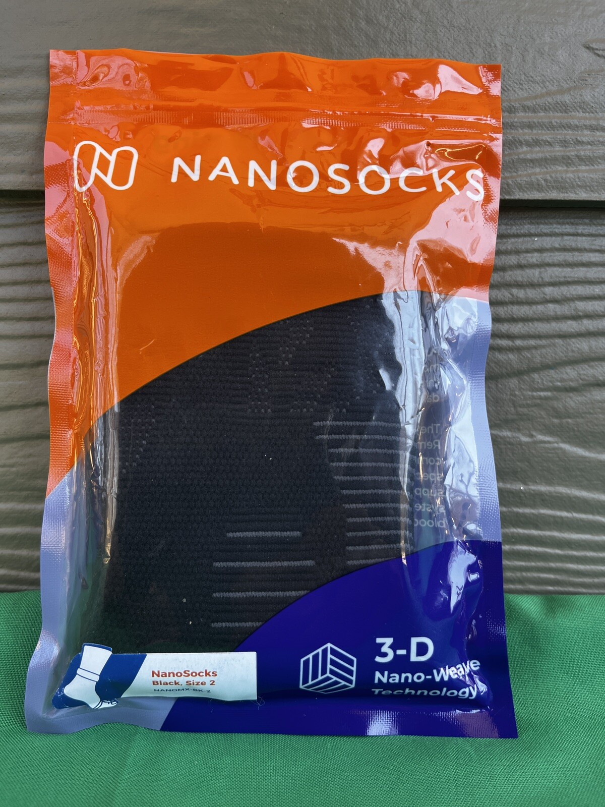 Nanosocks Compression 3D Nano-Weave Technology Nanomx-BK-2 Black Size 2 Medium