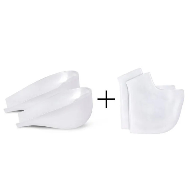 Unisex Invisible Height Increase 5CM Silicone Socks Gel Heel Pads Orthopedic Arc