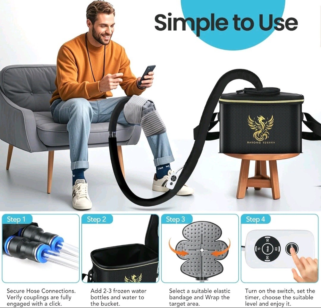 Portable Ice Machine for Knee & Joint Recovery – 12h Cryotherapy System