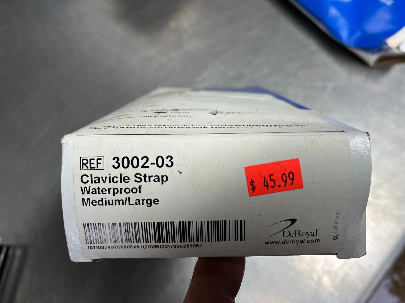300203 DeRoyal Clavicle Strap Waterproof Medium/Large 3002-03