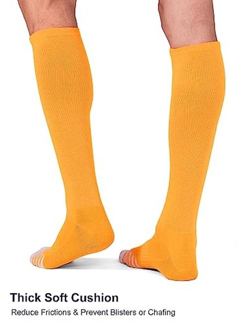 2/3 Pack Baseball Soccer Softball Socks for Kids Youth Medium Gold (2 Pack)