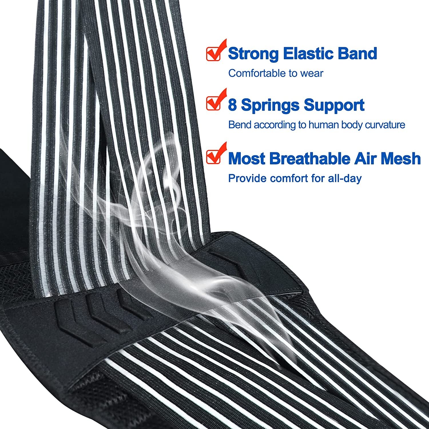 Men/Women Back Support Lower Back Brace Pain Relief Lumbar Support Belt Sciatica
