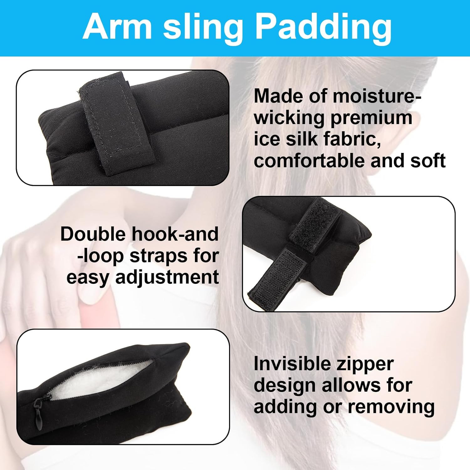 Strap Cushion for Arm Sling,Shoulder Brace Carry Strap Pillow Arm Elbow Wrist In