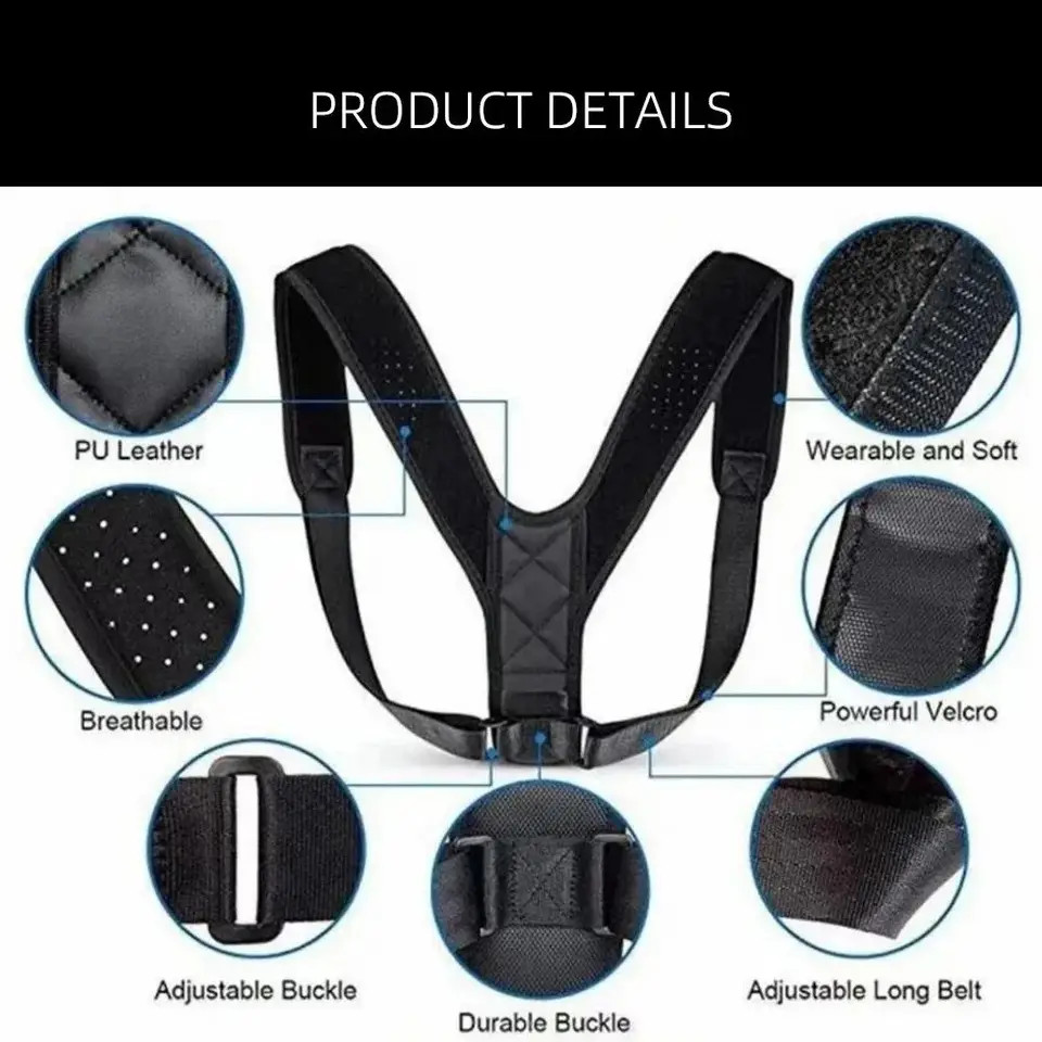 Back Support Correction Belt Unisex Body Shaper Breathable Hunchback Brace