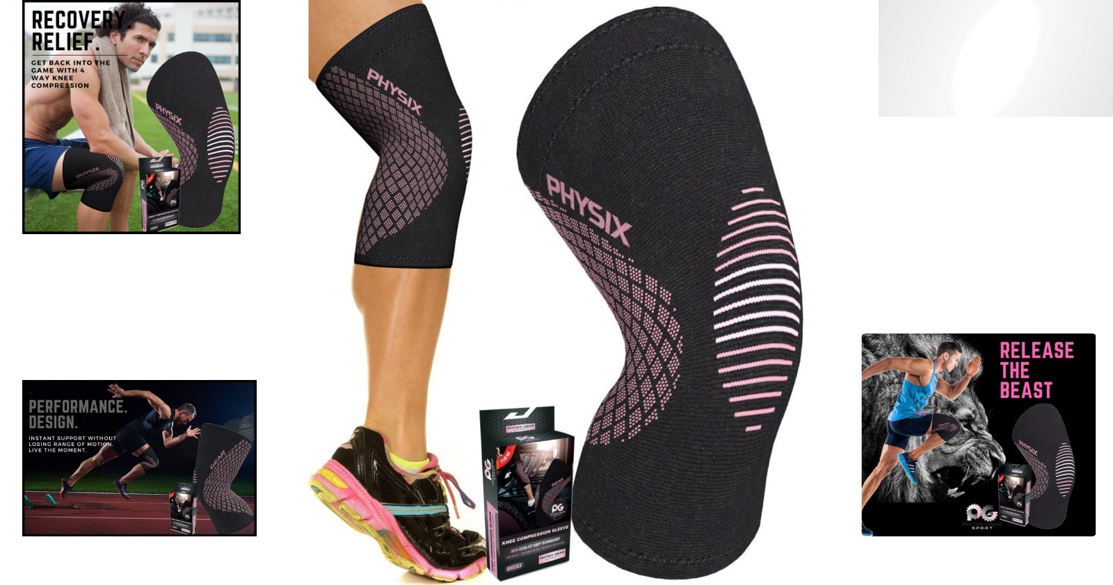 Anti-Slip Physix Gear Compression Knee Sleeve – Comfortable Support for All