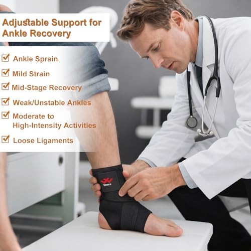 Ankle Brace, 2 Pack Breathable & Strong Ankle Brace for Small Classic Black