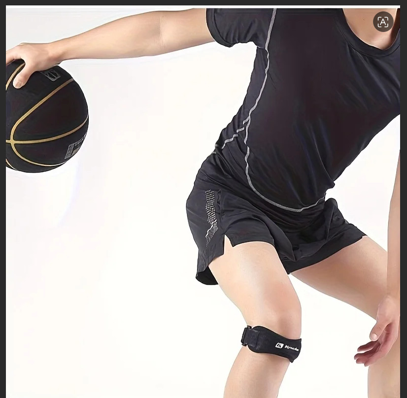 1 Piece Knee Patellar Tendon Support Strap, Adjustable Shock Absorption Compress