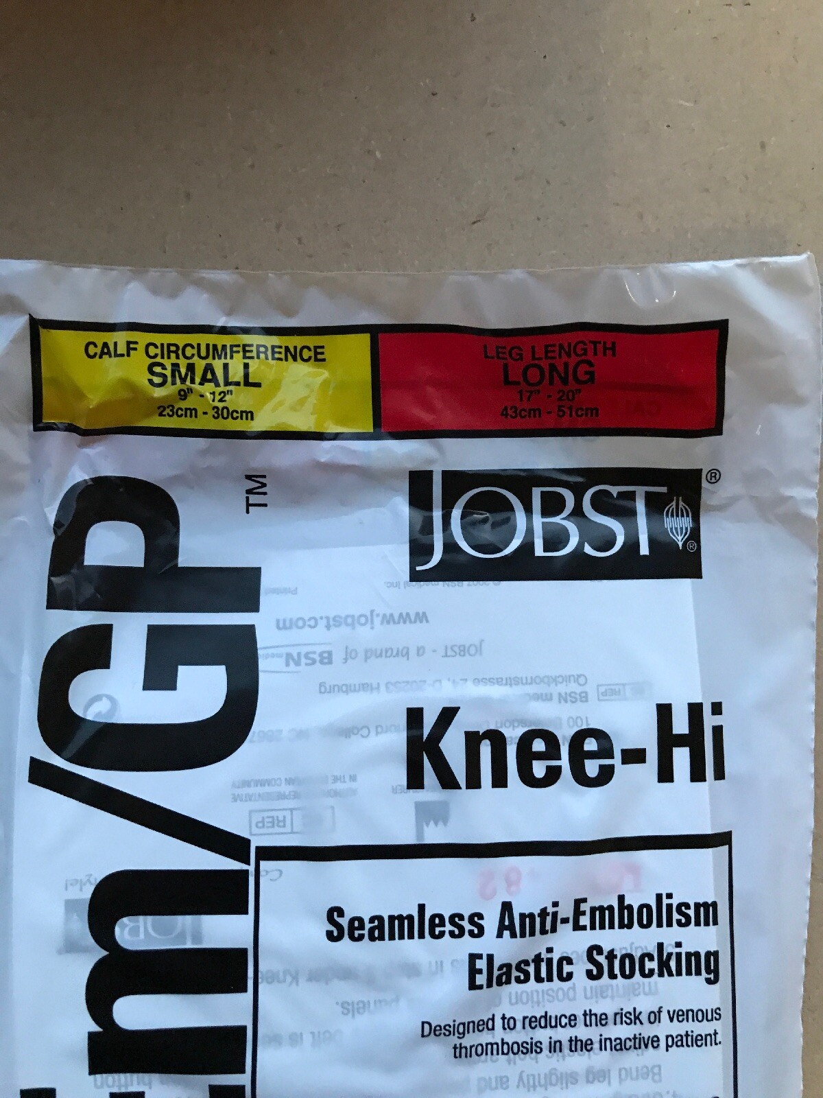 12 pairs Jobst Anti-Em Knee-Hi Small-Long ( toe- Yellow ) 111403