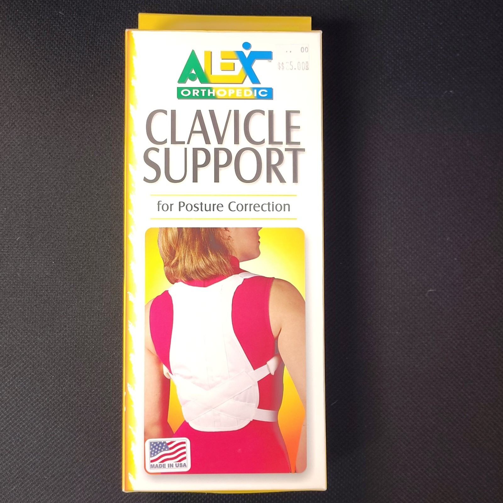 ALEX Orthopedic Clavicle Posture Corrector Brace Size 3X White Made in USA