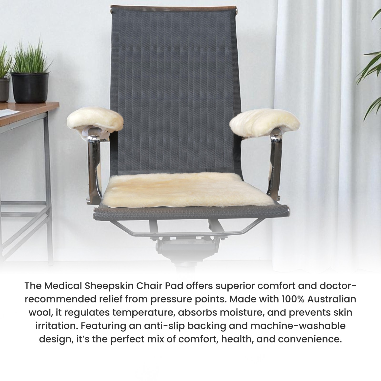 Medical Sheepskin Chair Pad | Sheepskin wheelchair Seat Pad |