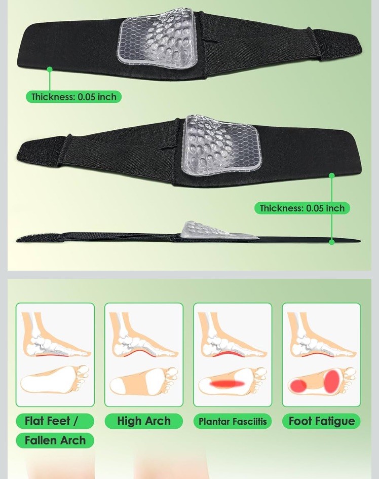 Copper Fit Health+ Arch Relief Compression Bands Two Arch Bands One Pair New