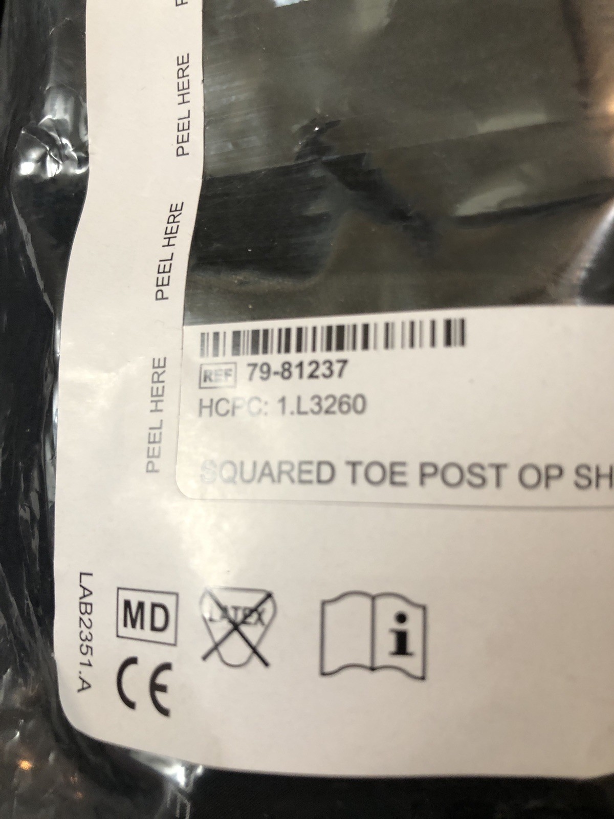 ProCare Squared Toe Post-Op Shoe Medical Walking Shoe For Post-Op Surgery Size L