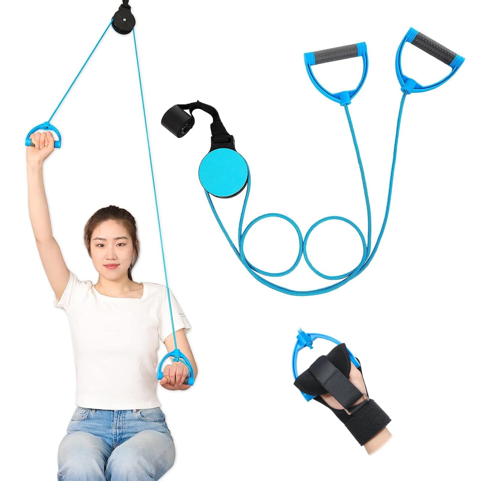 Shoulder Pulley for Physical Therapy,Over the Door Arm Exercise Pulley | Rehab E