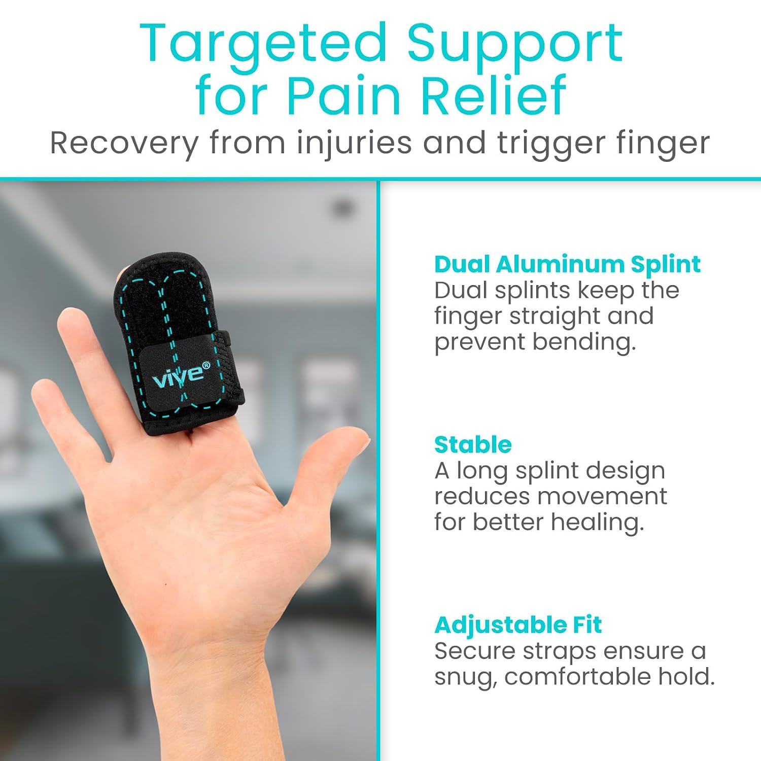 2 Finger Splint (2 PCS) – Buddy Tape Trigger Finger Alternative Brace | For Brok