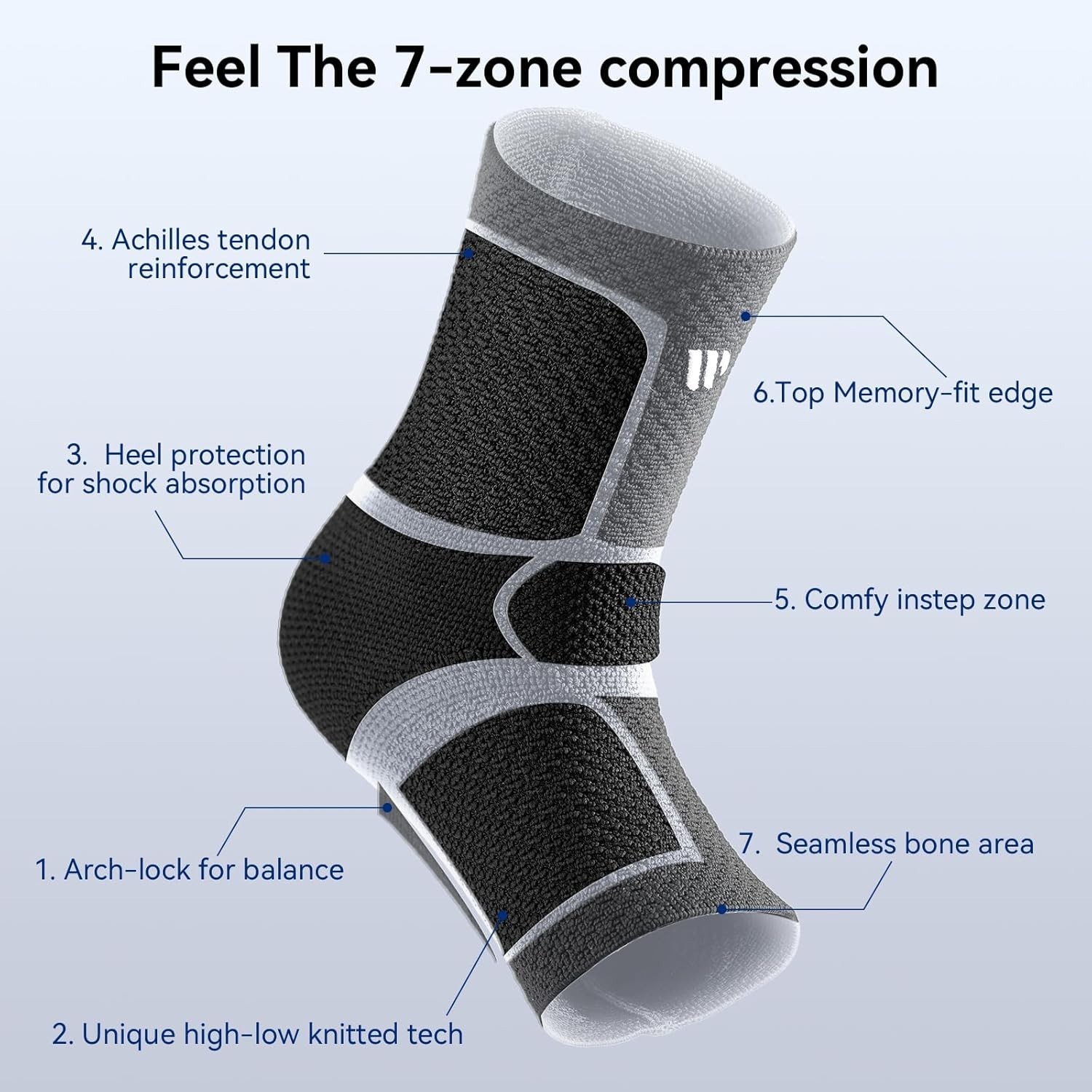 3D Comfort Ankle Support Brace with Flex Strap – Ideal for Tendonitis & Sports