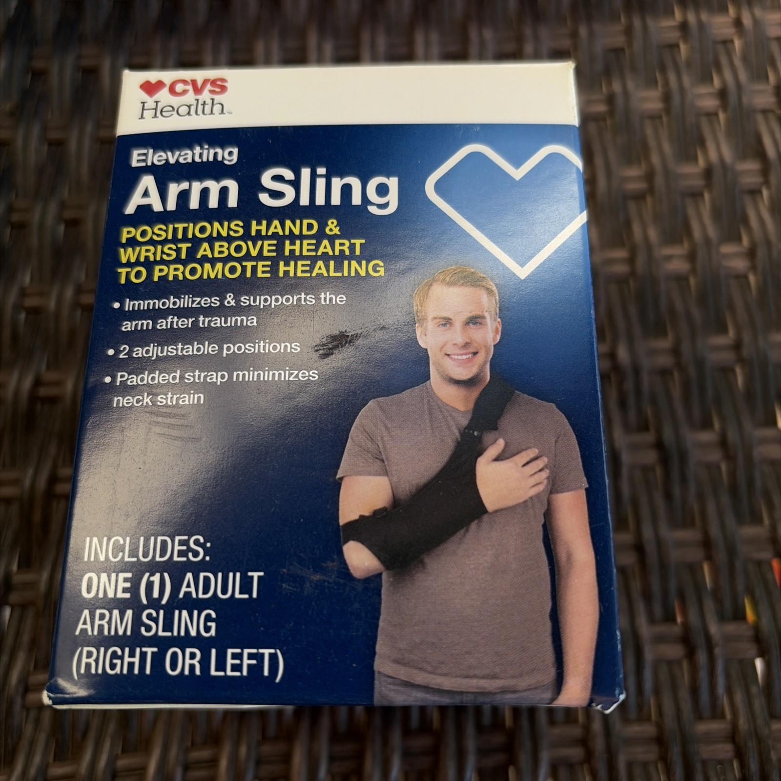 CVS “Elevating Arm Sling” Adult Adjust. Positions Right or Left Arm Padded Strap