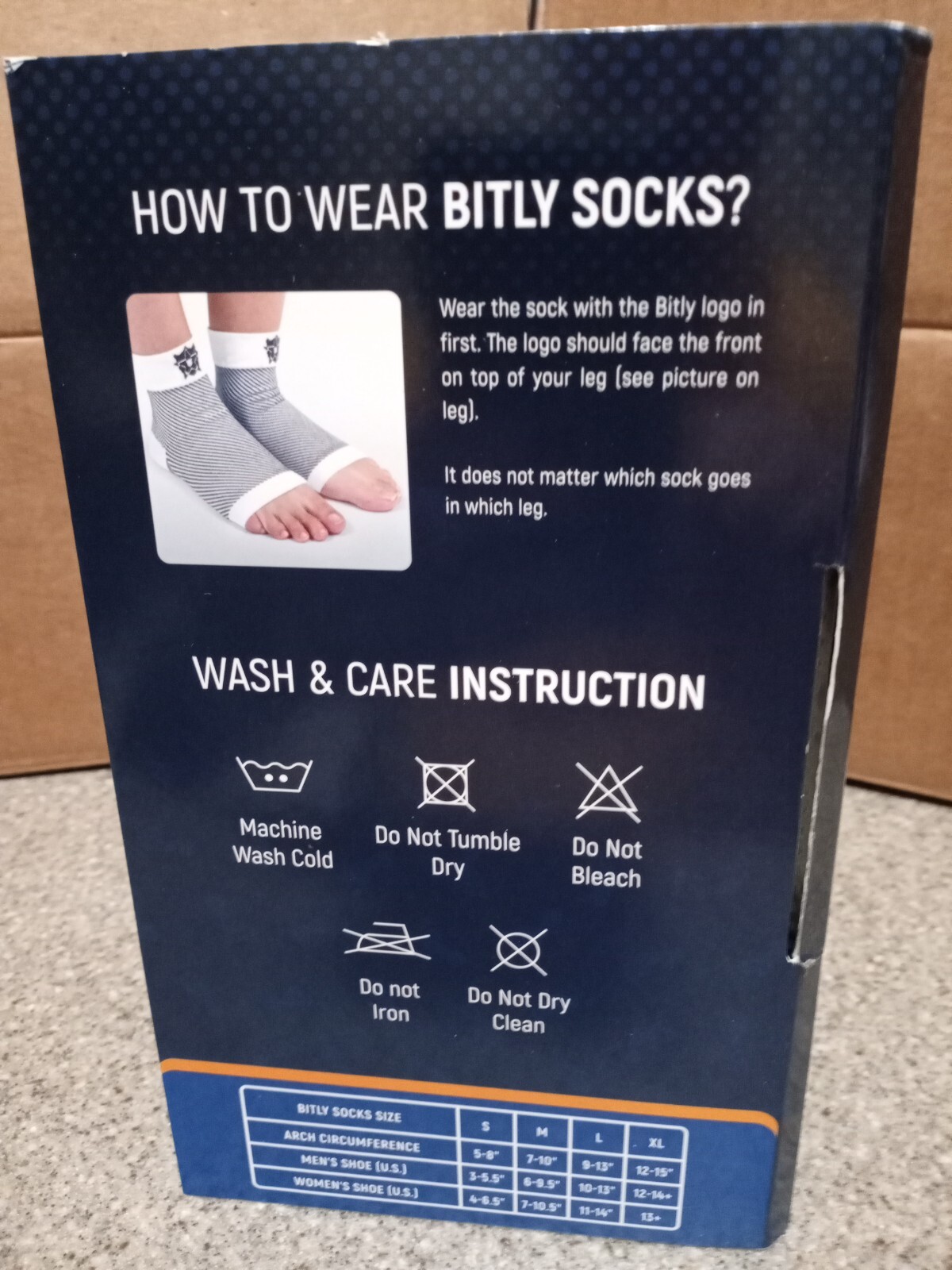Bitly Gray Plantar Fasciitis Ankle Compression Socks-Large Premium Graduated-NIB