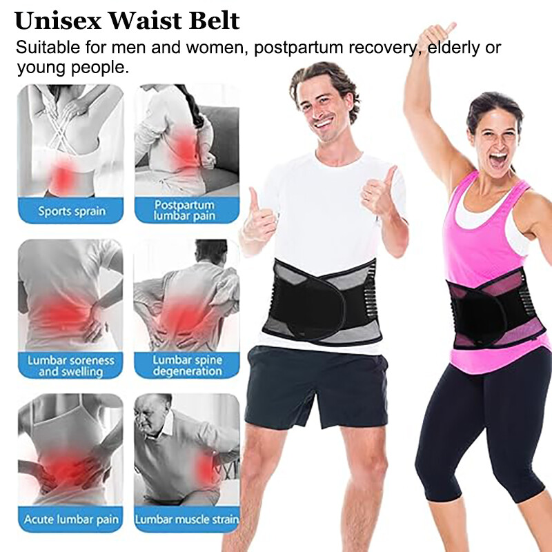 Orthopedic Lumbar Lower Back Support Belt Brace Sciatica Pain Relief Mens Women