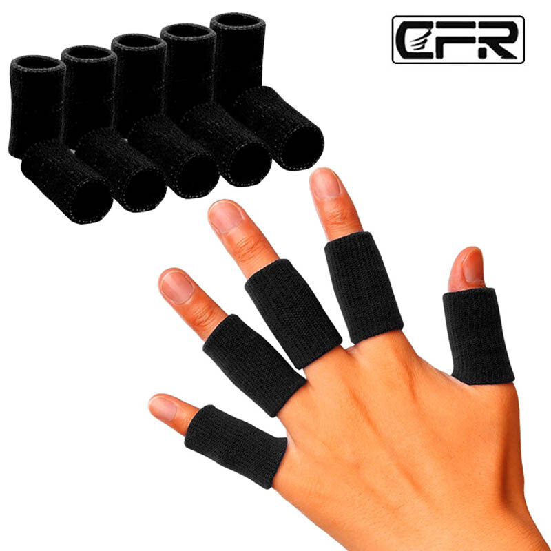 10Pcs Finger Sleeves Brace Splint ElasticThumb Support Sports Protector Wrap US