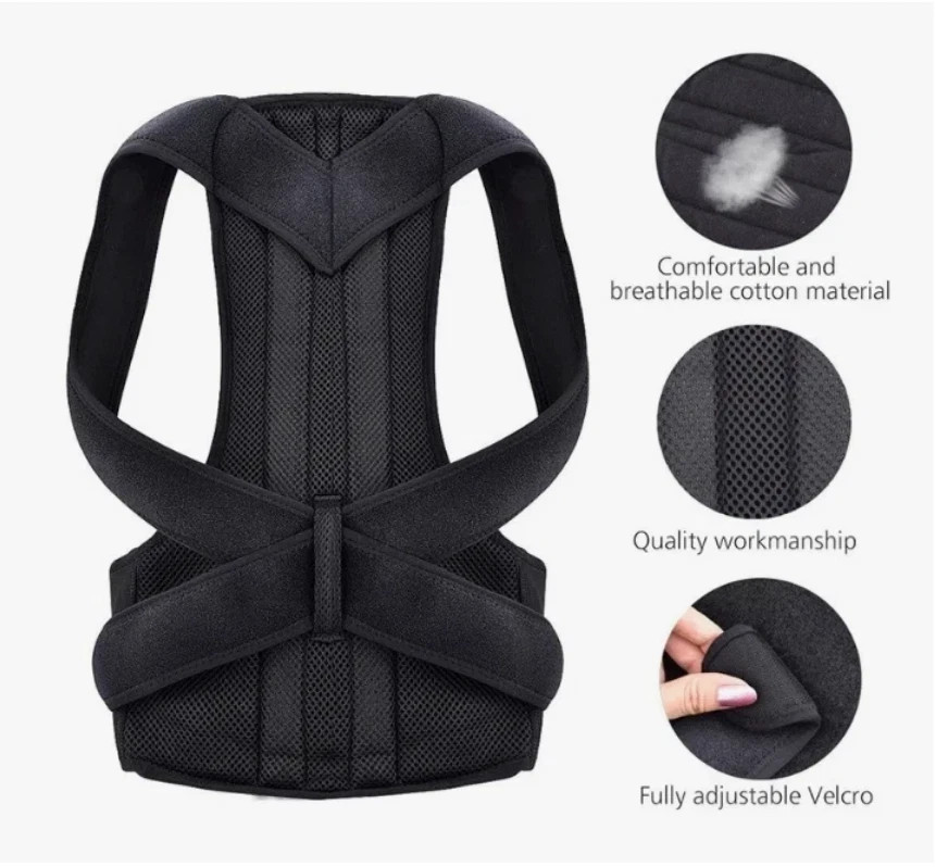 Adjustable Posture Corrector Low Back Support Shoulder Brace Belt for Men Women