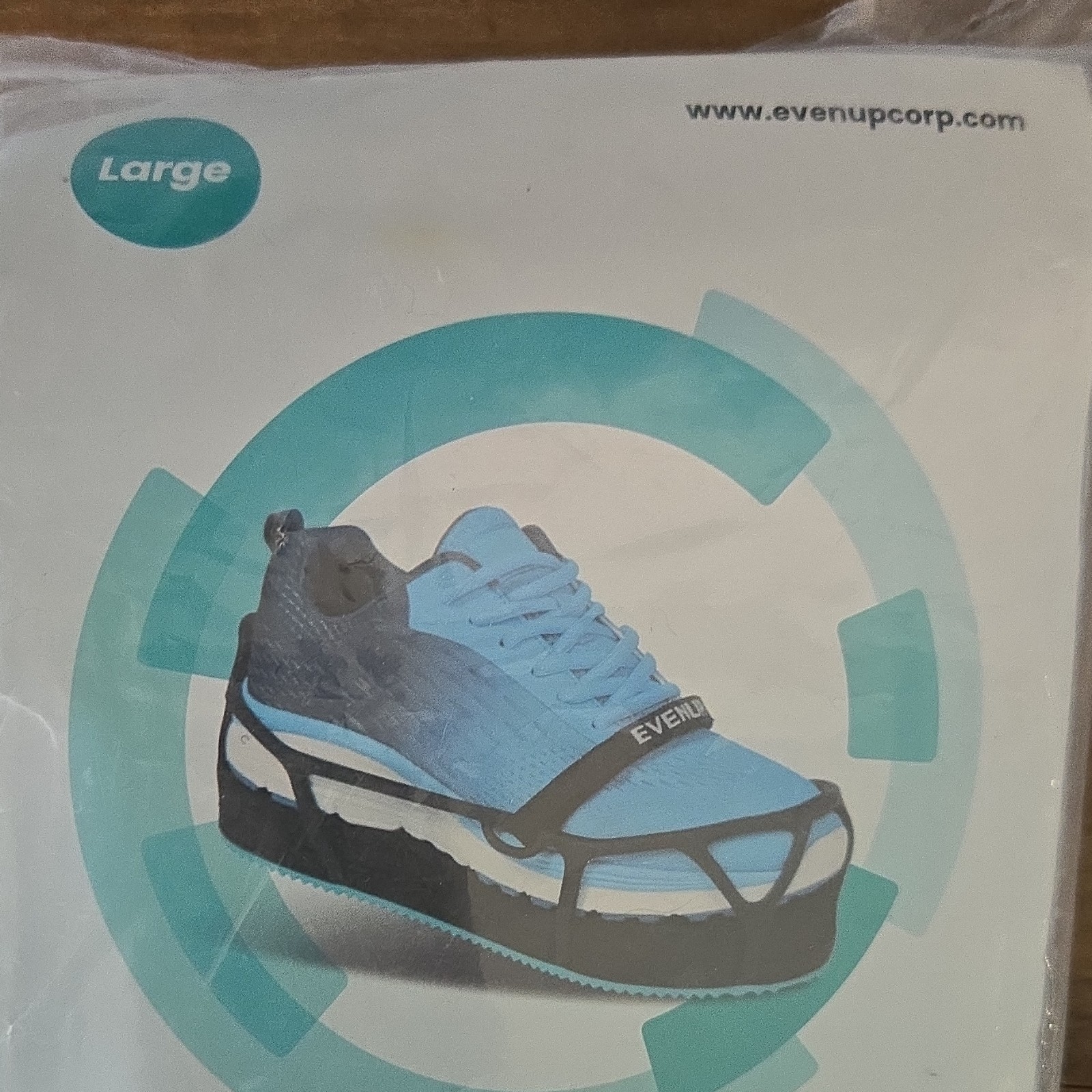 EVENup Shoe Lift Leveler Adjustable Large Black AUSG-01-3-US-L