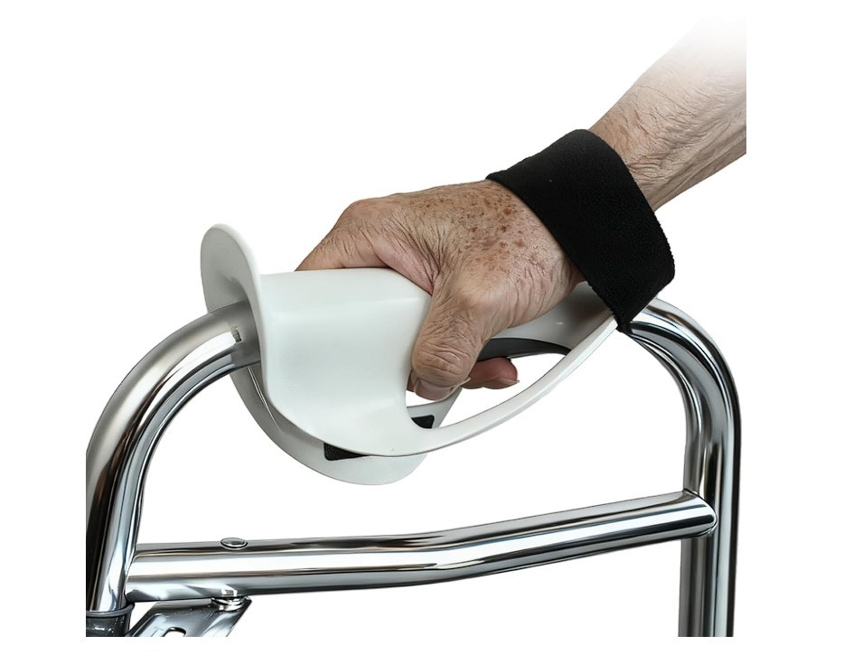 Left Hand Walker Splint with Two Securing Straps, Comfortable Walker Hand Grip,