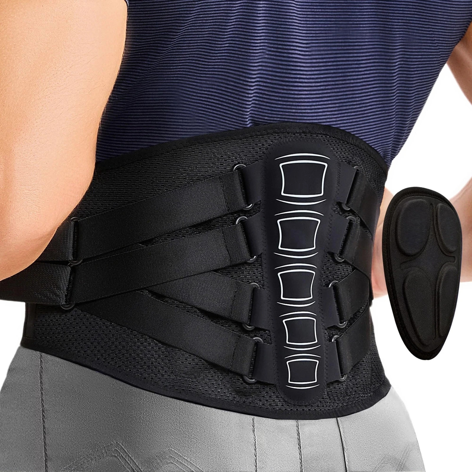 OSK Back Brace for Lower Back Pain Relief with 3D Lumbar Pad,Lumbar Support Belt