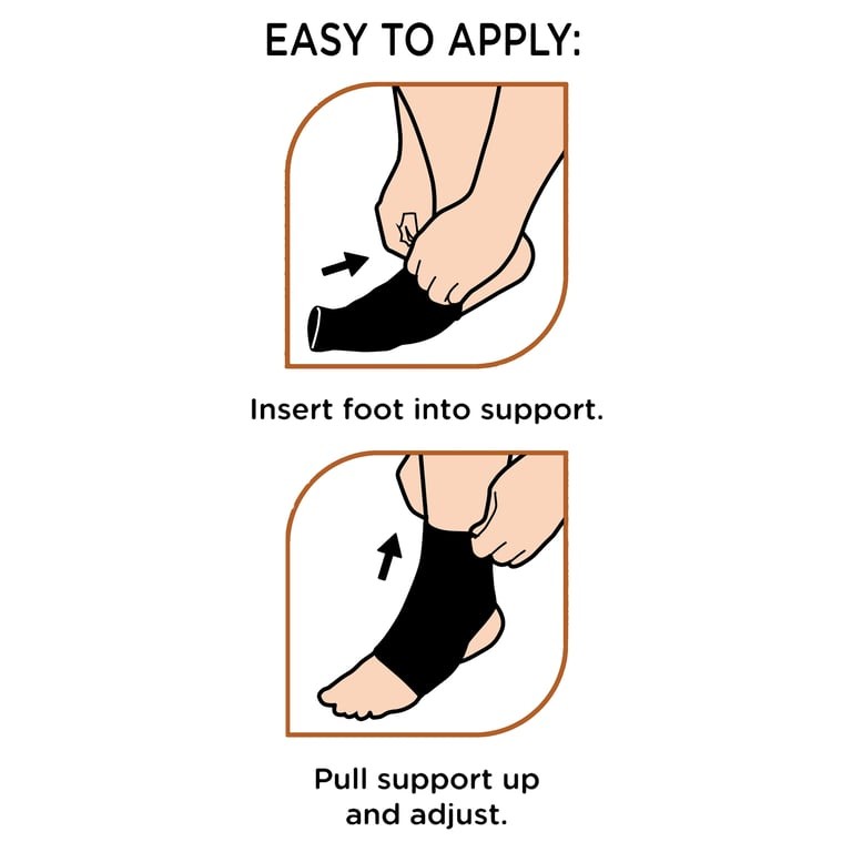 Equate Copper-Infused Ankle Compression Sleeve Brace, Medium/Large