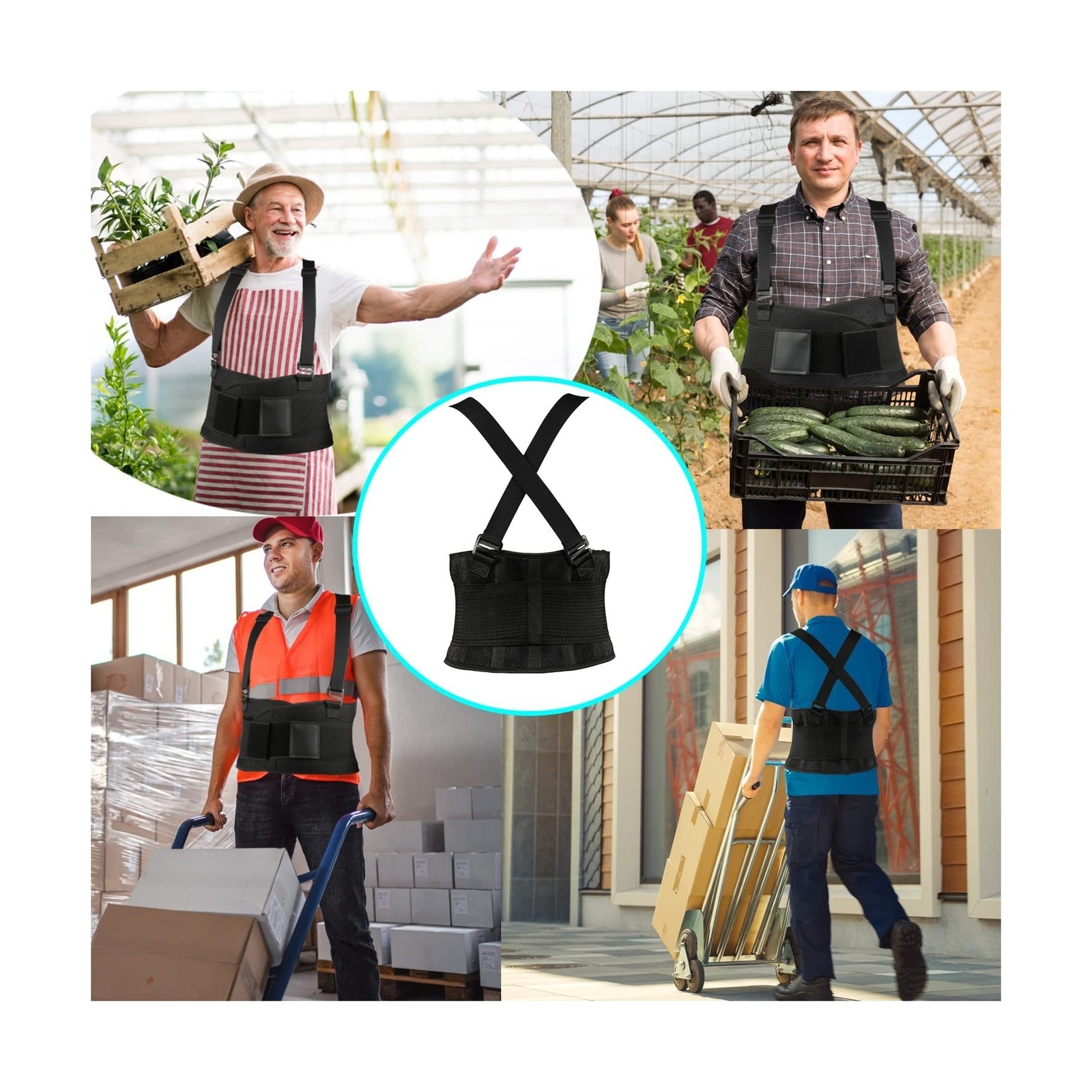 PAZAPO Back Brace Men and Women – Lower Lumbar Support for Heavy Lifting – Lo…