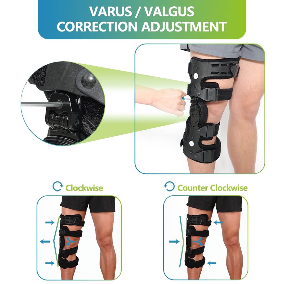 Komzer OA Unloader Knee Brace Osteoarthritis of the bone on bone Knee Support…