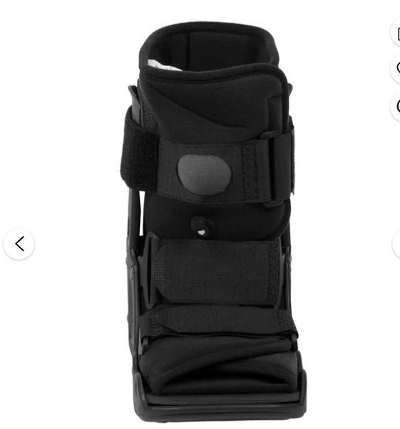 McKesson Black Air Walker Boot LARGE Hook and Loop for Either Foot 155-79-95525