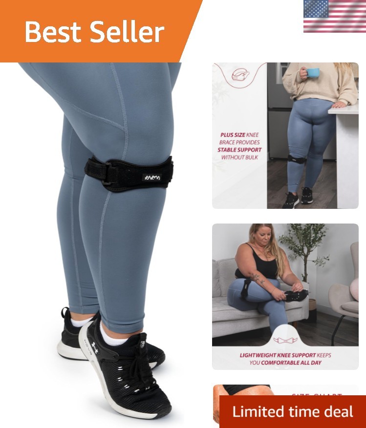 Plus Size Knee Brace for Women & Men Plus Size – Patella Band – Patellar Tend…