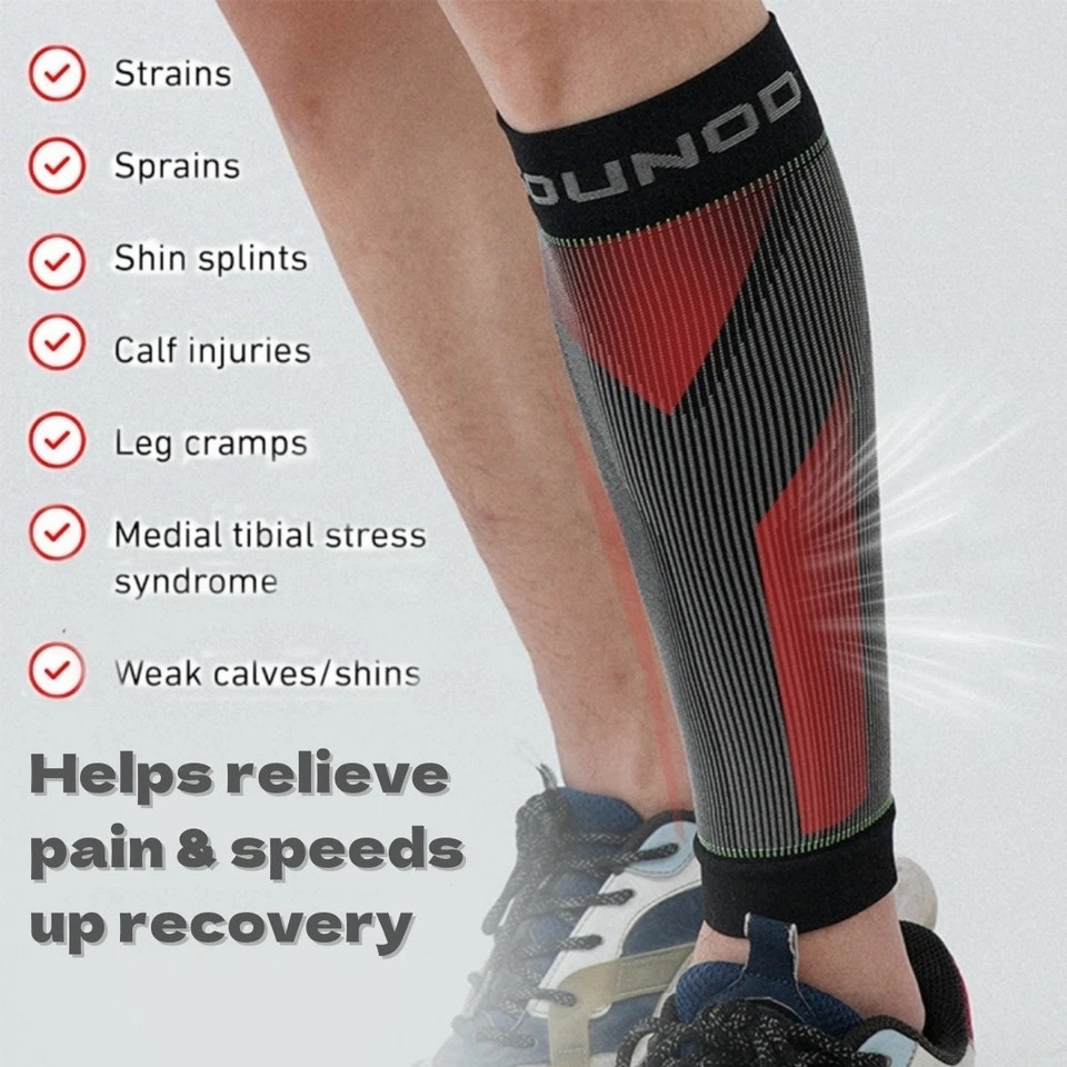 Leg Compression Sleeve Calf Support Sock Brace Pain Relief Men Women Gym Sports