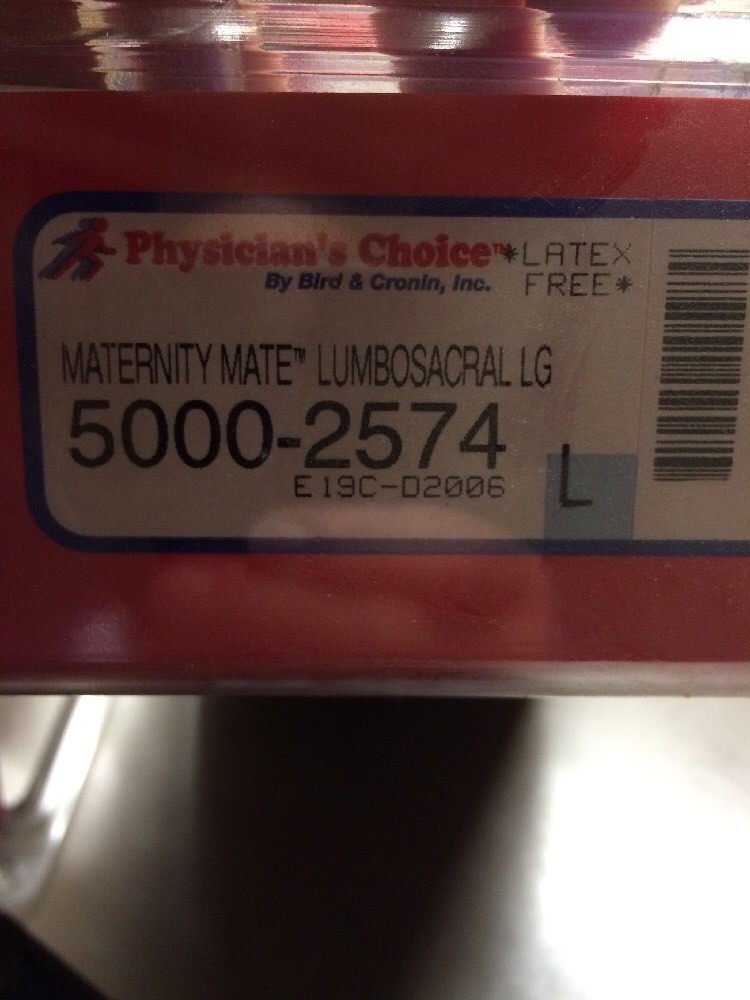 Physicians Choice Maternity Mate Support #5000-2574 White Size Large