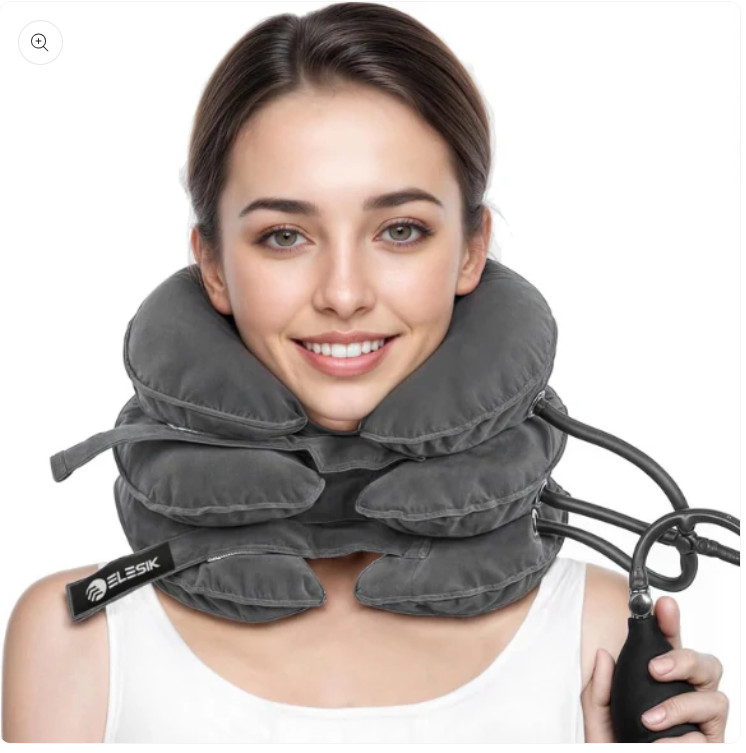Cervical Neck Traction Device – Collar Brace Support for Pain Relief & Therapy