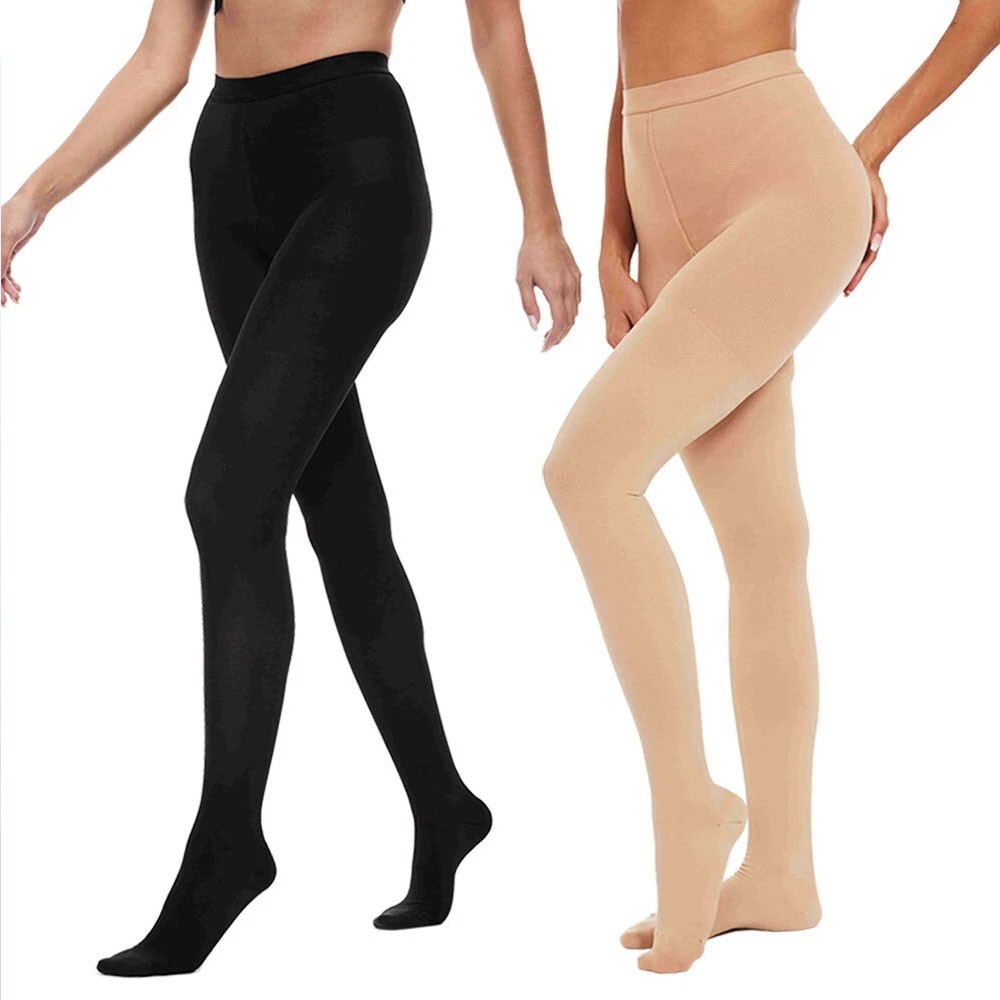 20-30 mmHg Women Medical Compression Pantyhose Stockings Varicose Veins Open Toe