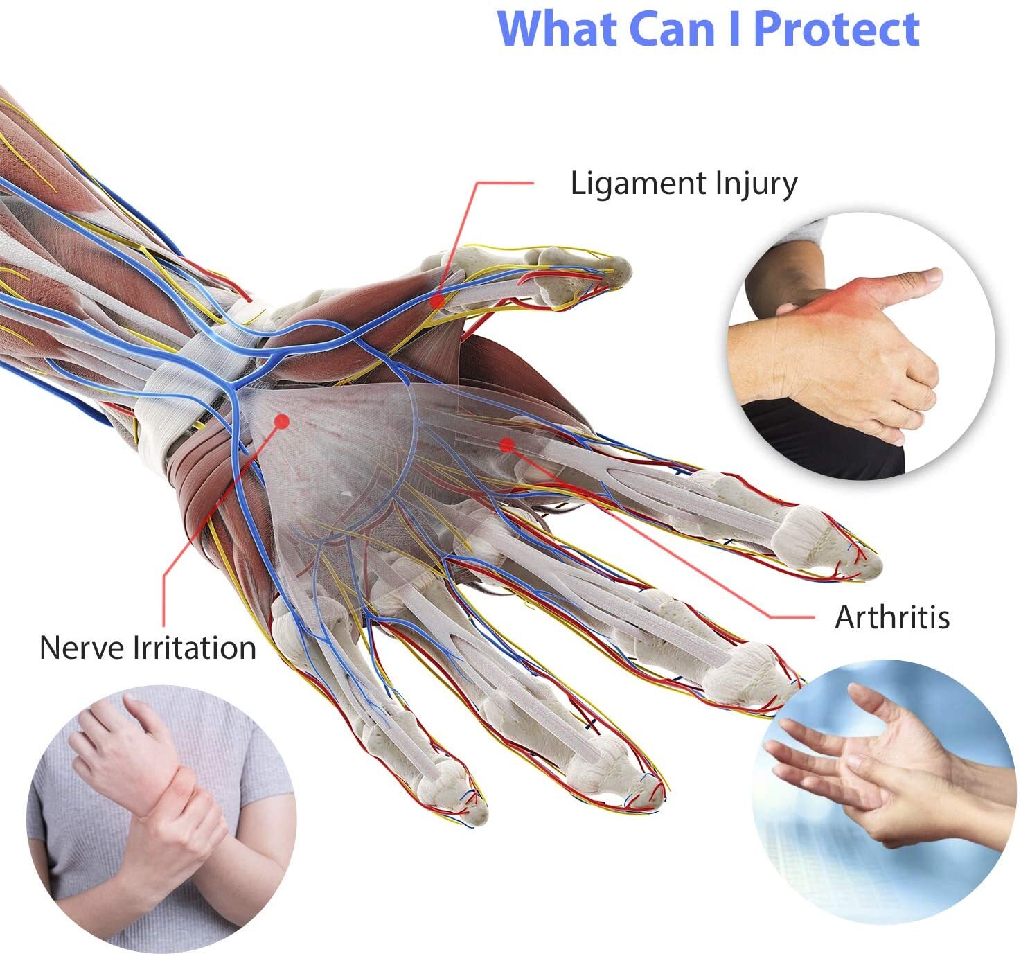 Fingerless Copper Compression Arthritis Gloves Hand Support Joint Pain Relief