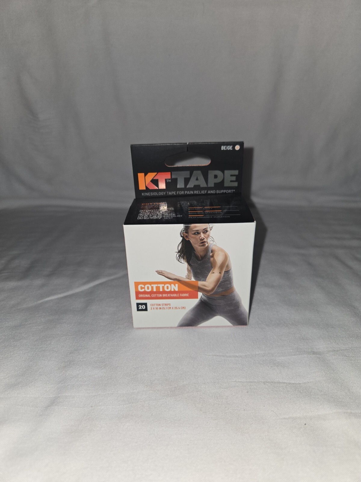 KT Tape Kinesiology Therapeutic Sports Tape, 20 Strips, 10″ Precut Beige