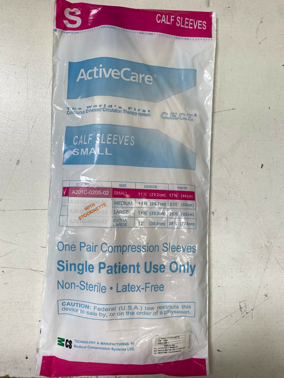 ActiveCare DVT Calf Sleeves (S, M, L, XL)