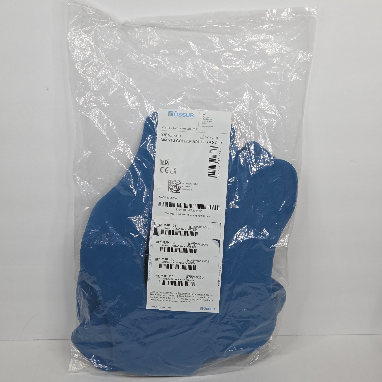 OSSUR MJP-100 Miami J Collar Adult Replacement Pad Set New – Sealed Bag