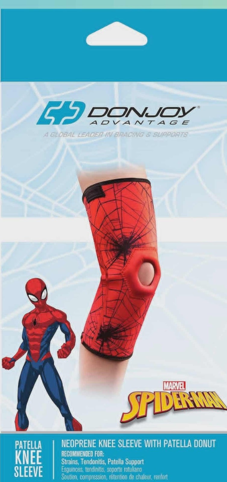 DonJoy Spiderman Neoprene Patella Knee Sleeve Youth Size