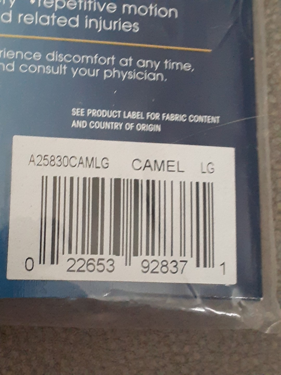 Isotoner Therapeutic Gloves Open Finger Camel S:Large Compression Pain Relief