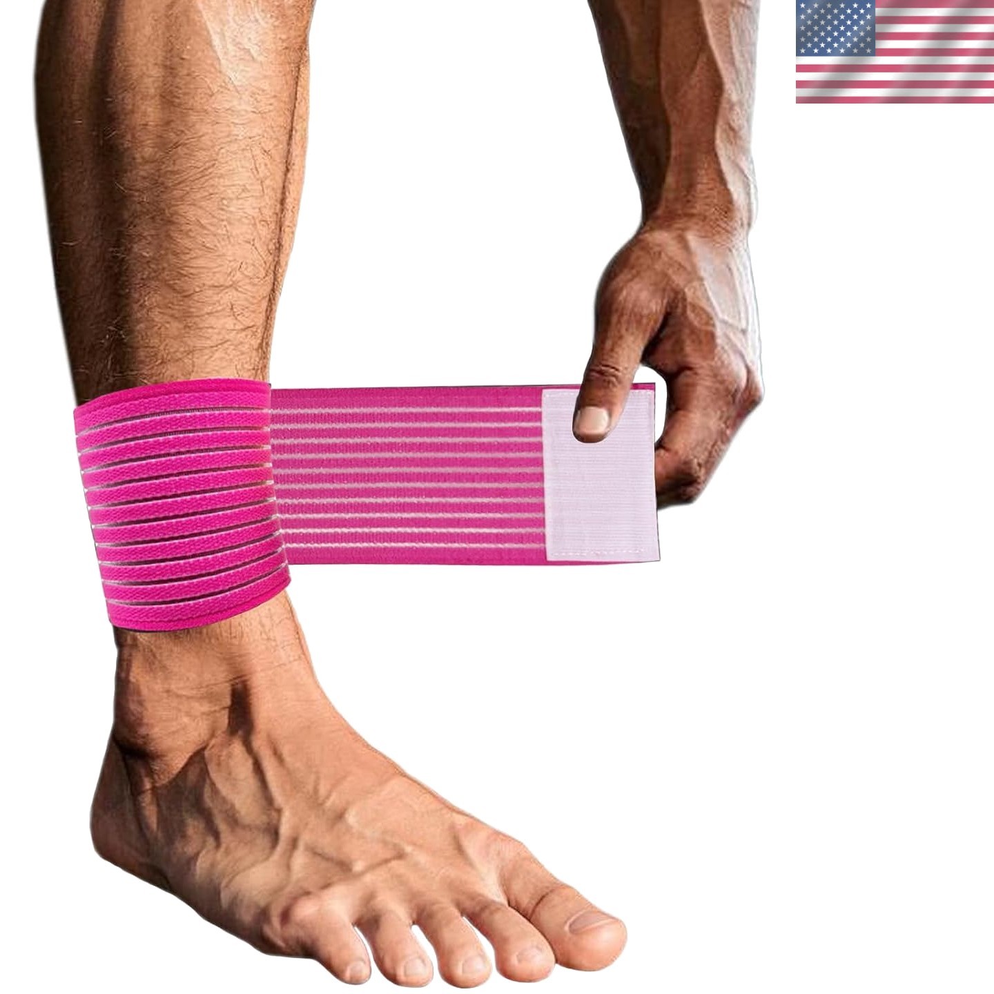 Athletic-Grade Achilles Compression Wrap for Pain and Healing Support in Red