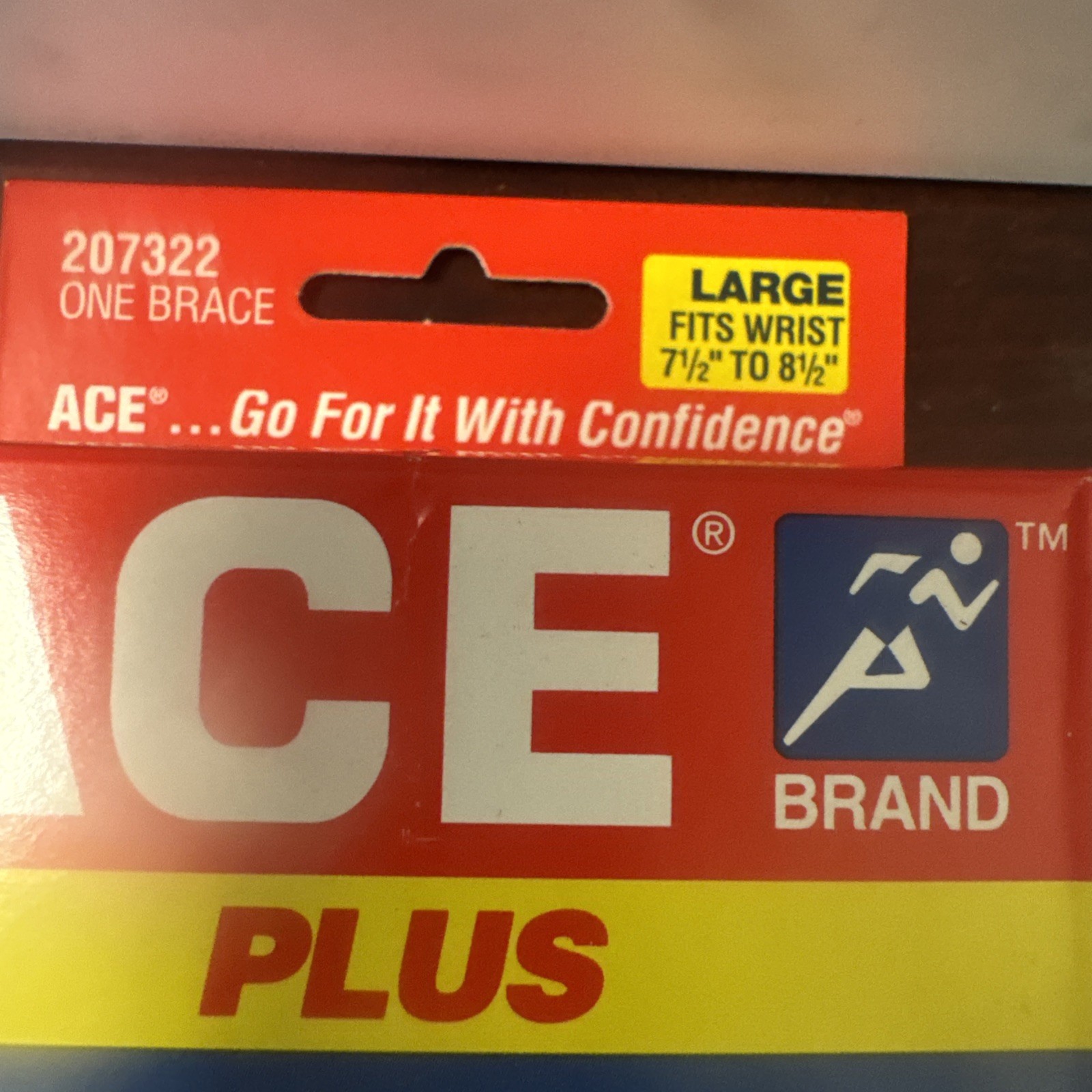 ACE 207322 Wrist Brace – Large fits wrist 7½” to 8½” – Rigid Splint – New