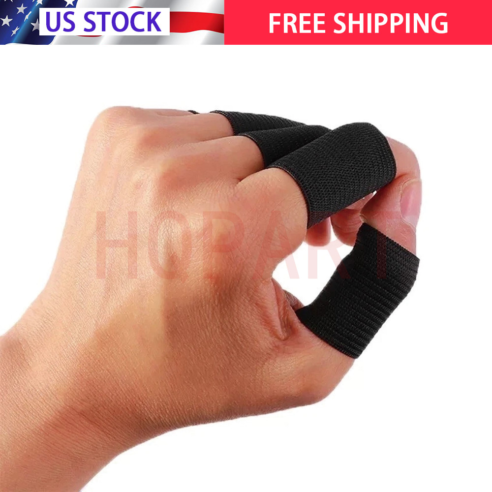 10 Pcs Elastic Finger Compression Sleeves Support Thumb Brace Protectors