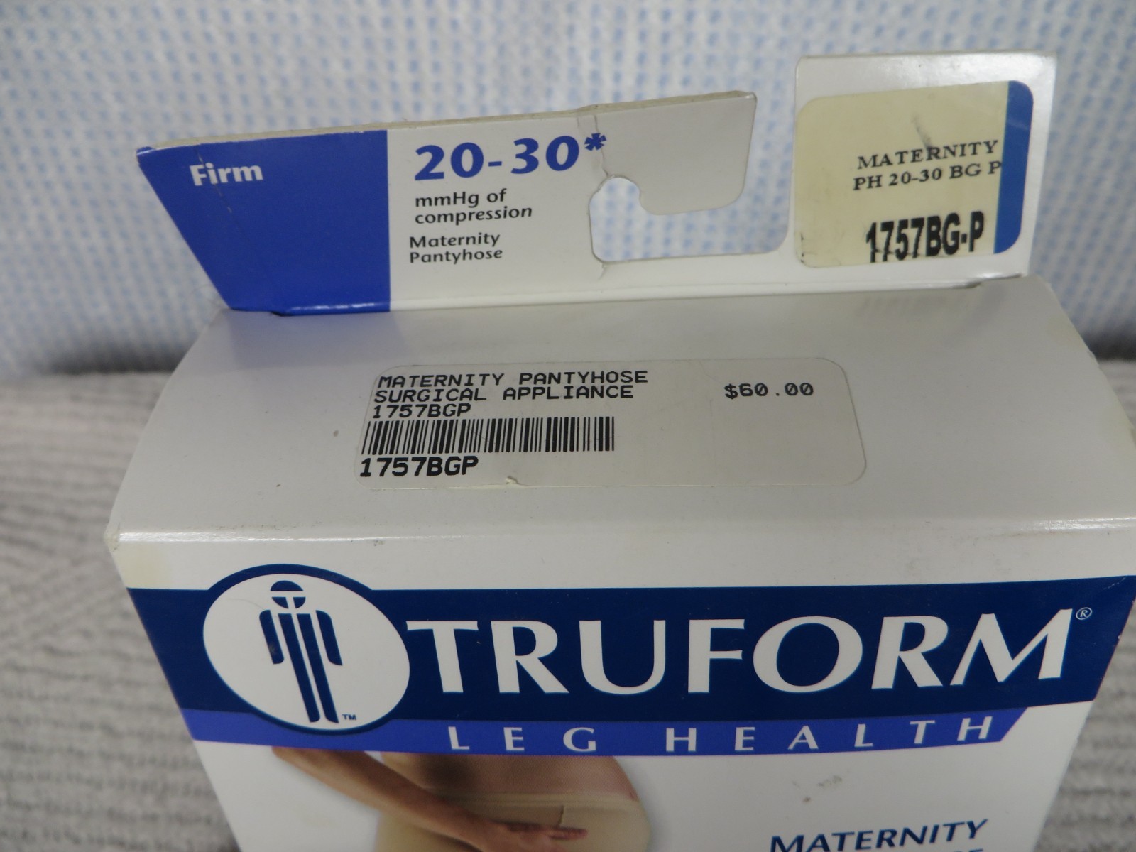 NEW Truform 1757 Maternity Compression Pantyhose 20-30 mmHg Beige BG-P Small